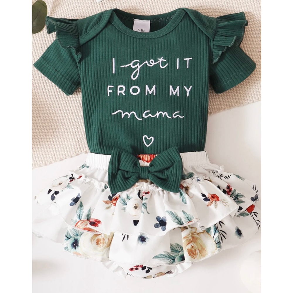 NEW PatPat 3pcs Baby Girl Cotton Romper & Floral Layered Shorts Set 9-12M - Picture 10 of 10